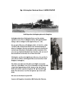 A preview of a PDF biography for Dixon, Christopher Norman